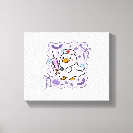 Toile Halloween Automne Purple Coquette Oie Infirmière A (Recto)