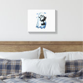 Toile Halloween bleu Denim Ghost et chat (Insitu(Chambre))