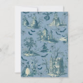 Toile Halloween chateau bruiloft uitnodiging (Achterkant)