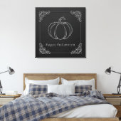 Toile Halloween Citrouille en argent (Insitu(Chambre))