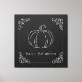 Toile Halloween Citrouille en argent (Recto)