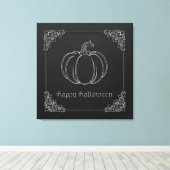 Toile Halloween Citrouille en argent (Insitu (Plancher de Bois))