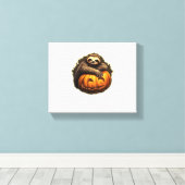 Toile Halloween classique à thème Sloth T-shirt (Insitu (Plancher de Bois))