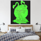 Toile Halloween crâne Flamant rose | Cadeau Pour Flamant (Insitu(Chambre))