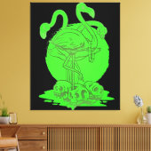 Toile Halloween crâne Flamant rose | Cadeau Pour Flamant (Insitu(Salon))