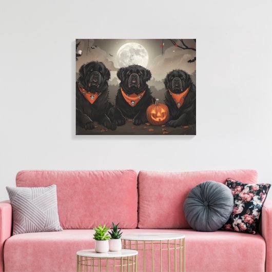 Toile Halloween de Terre-Neuve Éffrayant (Insitu(Salon))