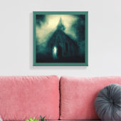 Toile Halloween - Église hantée 4 (Insitu(Salon))