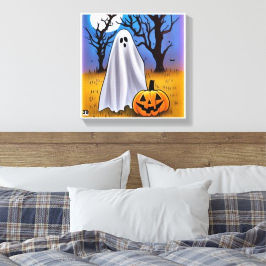 Toile Halloween Ghost Canvaste Art (Insitu(Chambre))