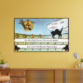 Toile Halloween GreetingCat sur clôture (Insitu(Salon))