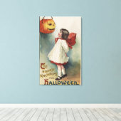 Toile Halloween GreetingGirl en rouge et blanc (Insitu (Plancher de Bois))