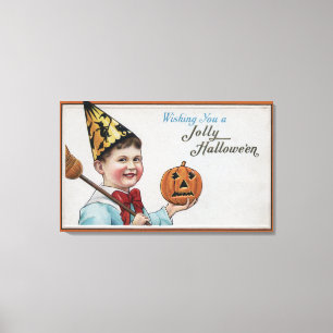 Toile Halloween GreetingJolly Halloween