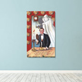 Toile Halloween GreetingMan et Ghost (Insitu (Plancher de Bois))