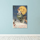 Toile Halloween GreetingWitch en vol (Insitu (Plancher de Bois))
