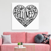 Toile Halloween Heart, Black Heart, Holiday (Insitu(Salon))