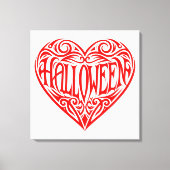 Toile Halloween Heart, Red Heart, Holiday (Recto)