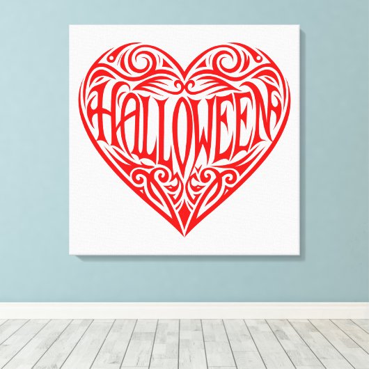 Toile Halloween Heart, Red Heart, Holiday (Insitu (Plancher de Bois))