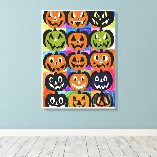 Toile Halloween Jack-o-Lanterns (Insitu (Plancher de Bois))
