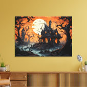 Toile Halloween Manor hanté à Amber Dusk (Insitu(Salon))