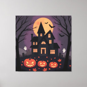 Toile Halloween Moderne Minimaliste Épouvantable