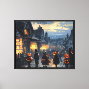 Toile Halloween Night Parade - Éffrayant Citrouille Stre