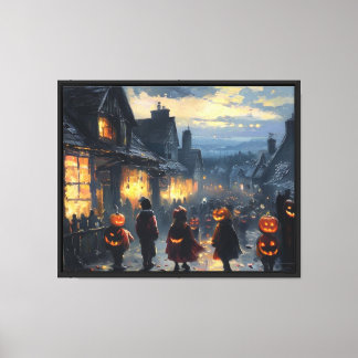 Toile Halloween Night Parade - Éffrayant Citrouille Stre