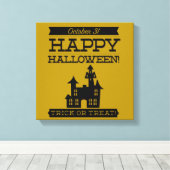 Toile Halloween rétro typographique (Insitu (Plancher de Bois))