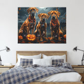 Toile Halloween Rhodesian Ridgeback Éffrayant (Insitu(Chambre))