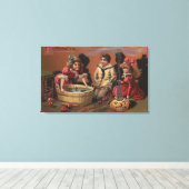 Toile Halloween Salutation Bobbing pour Pommes #2 (Insitu (Plancher de Bois))