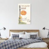 Toile Halloween SalutationJack-O-Lantern sur le post (Insitu(Chambre))