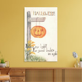 Toile Halloween SalutationJack-O-Lantern sur le post (Insitu(Salon))