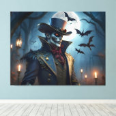 Toile Halloween Steampunk Southern Gentleman Zombie (Insitu (Plancher de Bois))