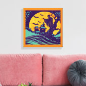 Toile Halloween - Style de gravure sur bois 2 (Insitu(Salon))