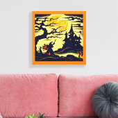 Toile Halloween - Style Gravure sur Bois 1 (Insitu(Salon))