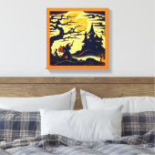 Toile Halloween - Style Gravure sur Bois 1 (Insitu(Chambre))