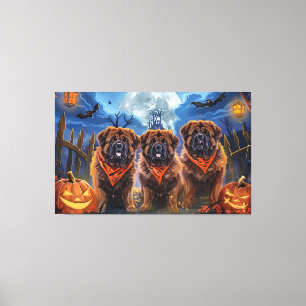Toile Halloween Tibétain Mastiff Éffrayant