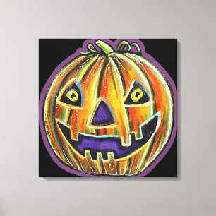 Toile Halloweenies Vintages du Citrouille de la grenaill