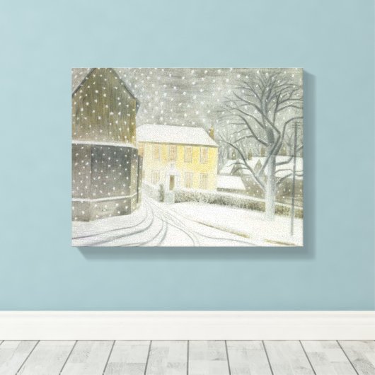 Toile Halstead Road à Neige (par Eric Ravilious) (Insitu (Plancher de Bois))
