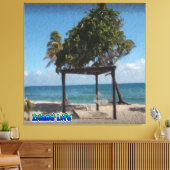 Toile Hamac sur la plage (Insitu(Salon))