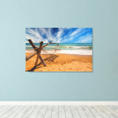 Toile Hamac sur une plage tropicale (Insitu (Plancher de Bois))