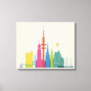 Toile Hambourg Allemagne Skyline