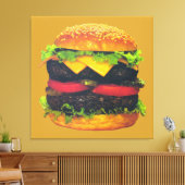 Toile Hamburger de luxe double au fromage (Insitu(Salon))