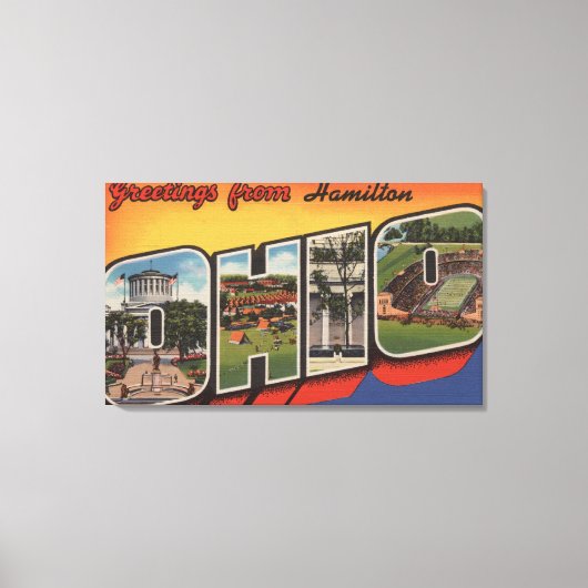 Toile Hamilton, Ohio - Scènes de grandes lettres (Recto)