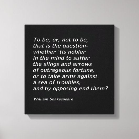 Toile `Hamlet` de William Shakespeare (Recto)
