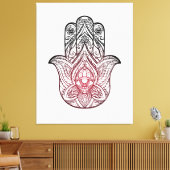 Toile Hamsa avec motif boho (Insitu(Salon))