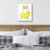 Toile Hamster à la plage avec canard comme anneau de nag (Insitu(Chambre))