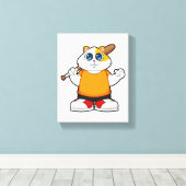 Toile Hamster au baseball avec batte de baseball (Insitu (Plancher de Bois))