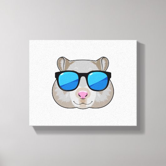 Toile Hamster avec lunettes de soleil (Recto)