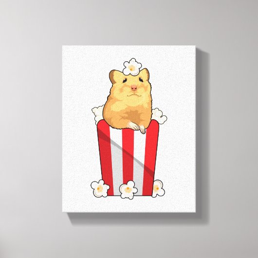 Toile Hamster avec Popcorn (Recto)