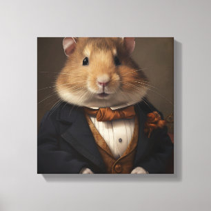 Toile Hamster en costume Art animal Animal en costum