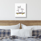 Toile Hamster en patinage avec skateboard (Insitu(Chambre))